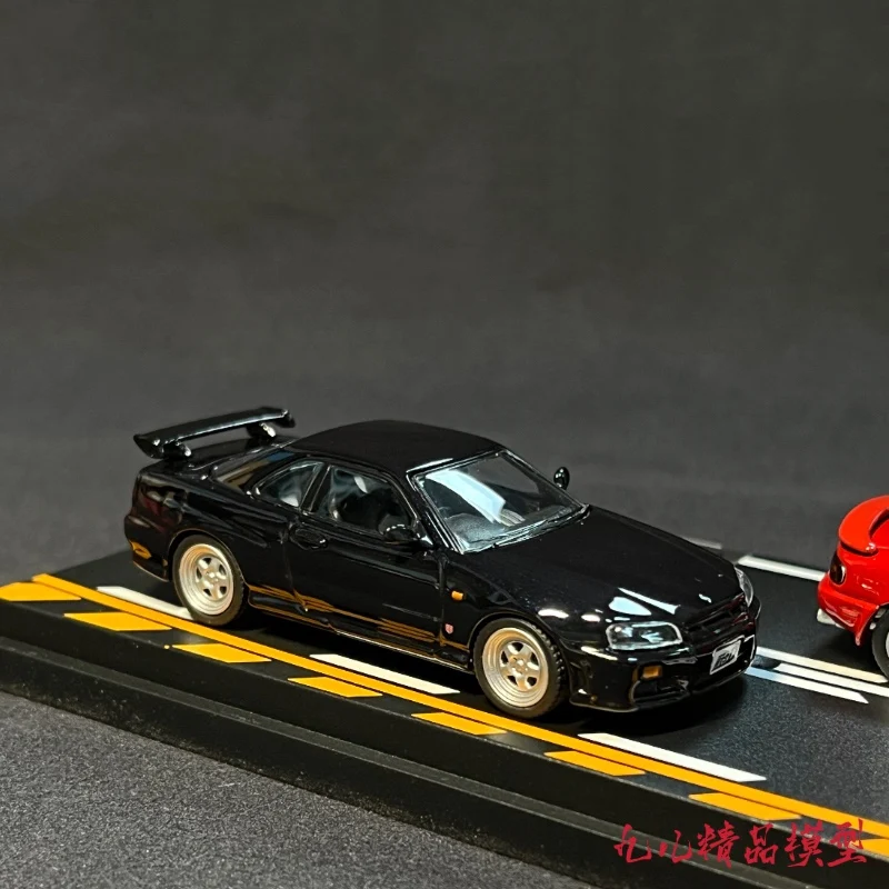 Японское аниме 1:64 Mazda NA6CE Nissan ER34 литые модели автомобилей из сплава украшения для