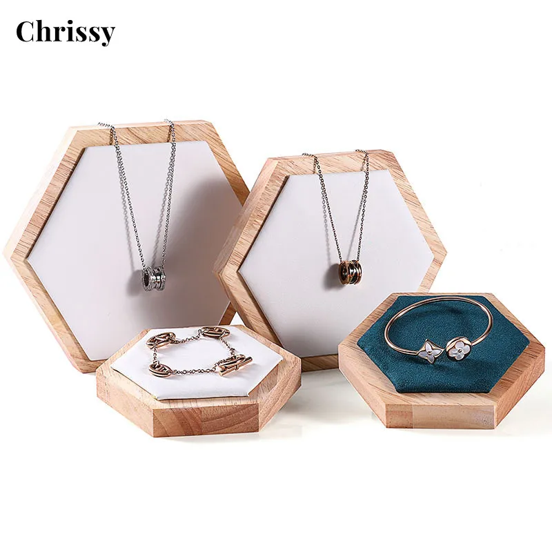 

Bamboo Jewelry Tray Necklace Display Stand Bracelete Ring Earring Box Organizer Jewellery Holder