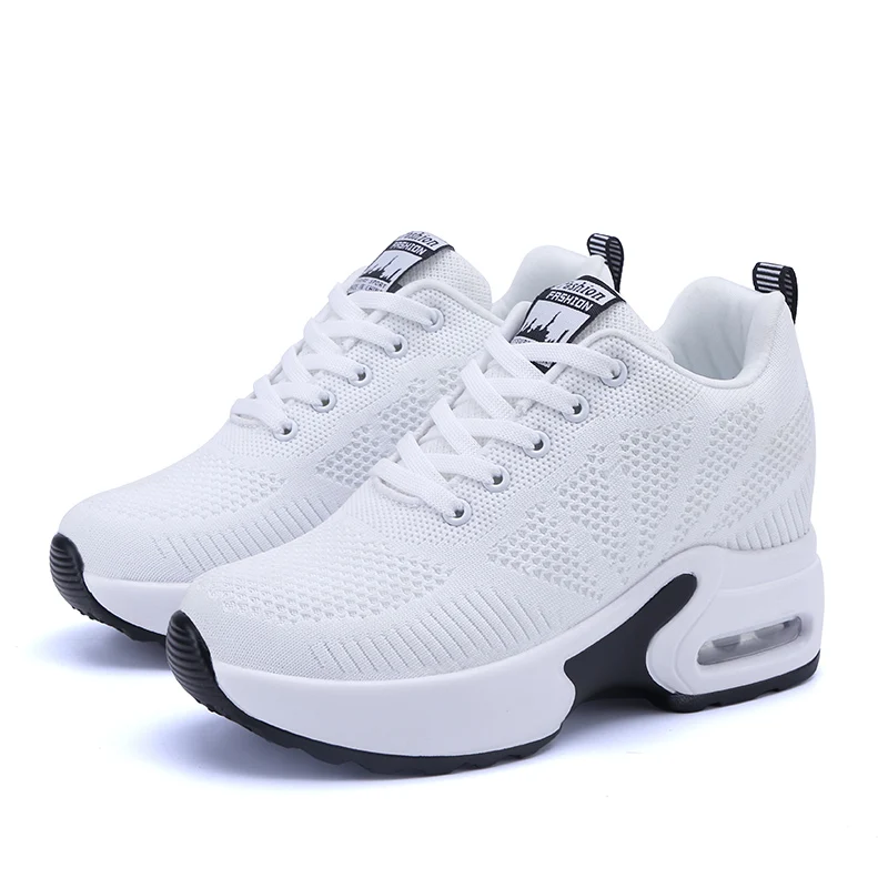 

Women Chunky Platoform Martin Boots Lace up Vulcanize Shoes Casual Walking Tennis Platform Flats Air Cushion Thick-soled Sneaker
