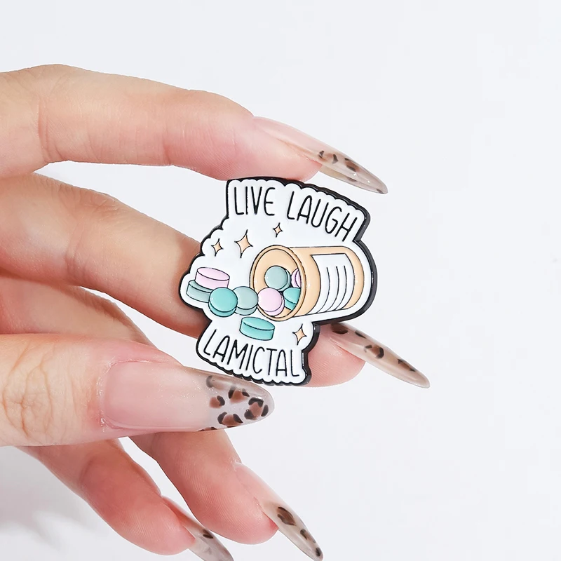 LIVE LAUGH LEXAPRO эмалированные булавки терапия тревоги антидепрессионные значки броши