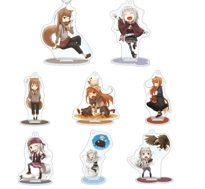 

Мини-фигурка из аниме Спайс и волк, стоящая кукла, Холо, Хоро, Хлоя, Нора, маленькая фотопластина, косплей-игрушка для подарка