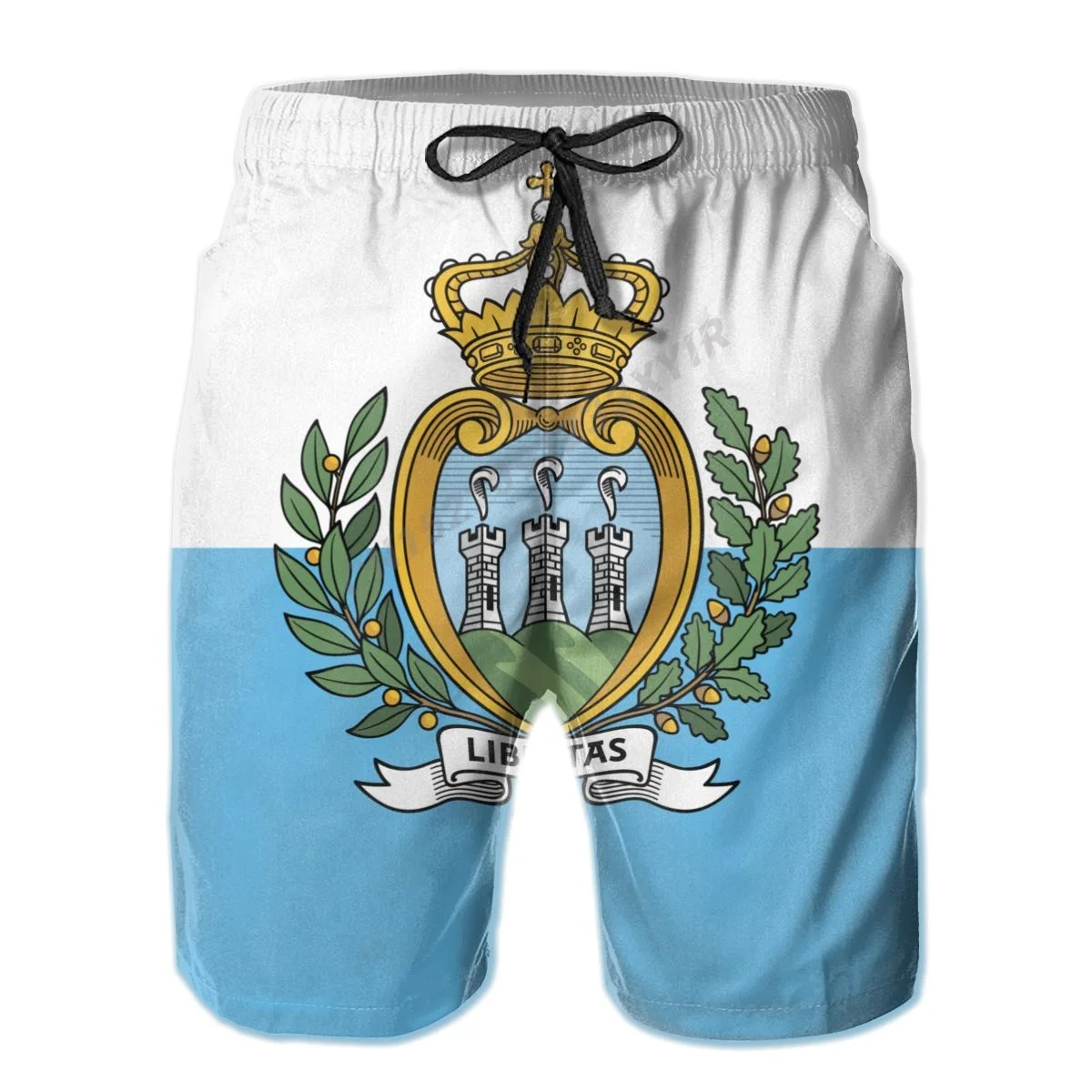 Men's San Marino Flag Beach Pants Shorts Surfing M-2XL Polyester Swimwear Running