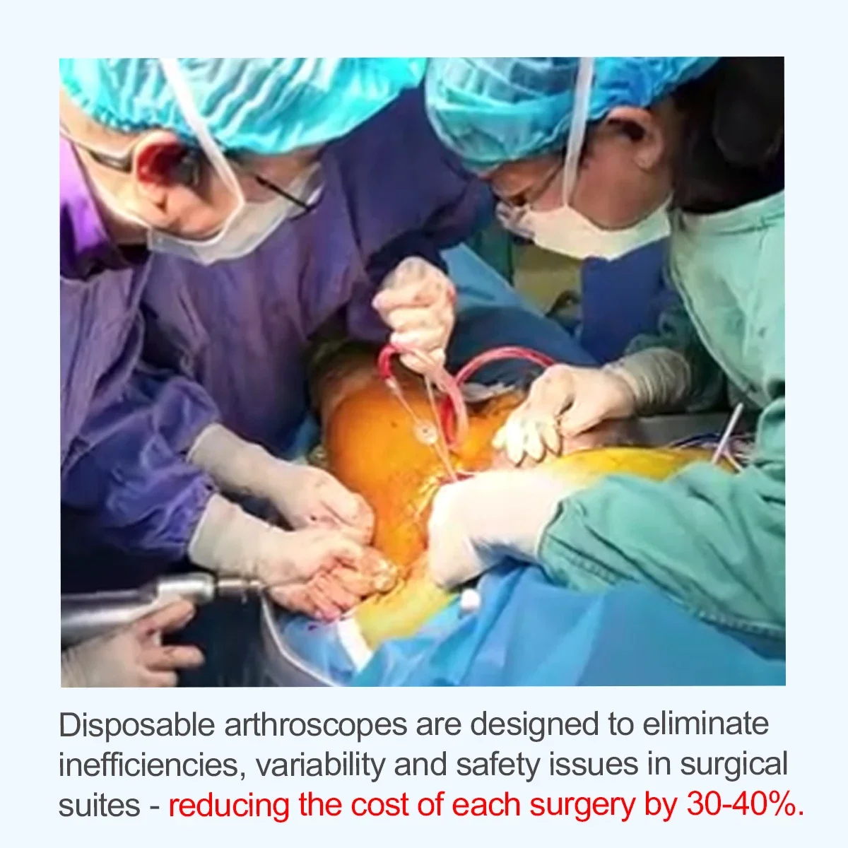 Встроенный источник света Одноразовый медицинский рюкзак на плечо Артроскопия