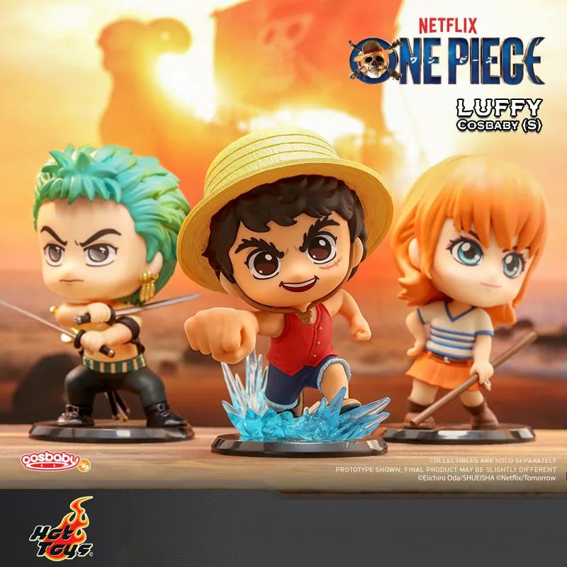 

Hot Toys Cartoon One Piece Luffy Zoro Nami Action Figure Cosbaby Mini Collection Doll Pvc Statuette Desktop Decoration Kid Gift