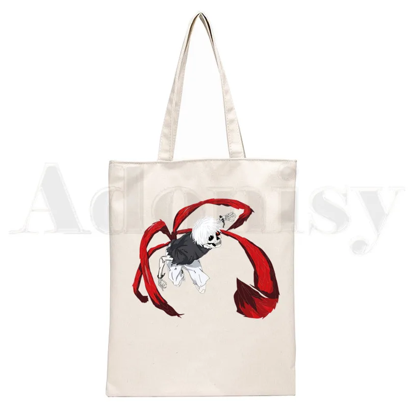 Tokyo Ghoul Anime Funimation Kaneki Ken Split Face Handbags Shoulder Bags Casual Shopping Girls Handbag Women Elegant Canvas Bag