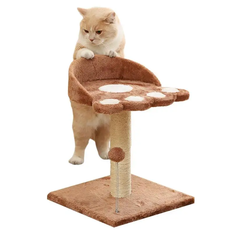 

Cat Condo Cat Paw Tall Cat Tree With Hammock Anti-Toppling Device With Ball For Cats Playing Cat Furniture Activity Center For