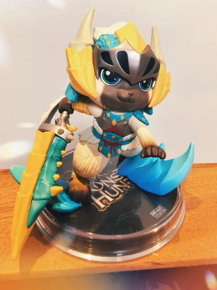 Фото Коллекционная фигурка Popmart Monster Hunter Felyne Blind Box Ruiner Palico: Модная игрушка, кавайная аниме-коллекция, коробки-сюрпризы №4