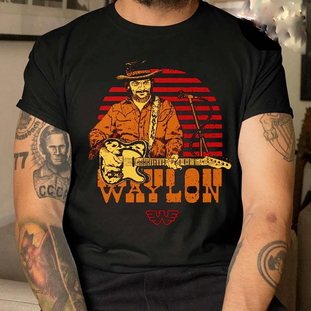 

Винтажная Футболка Waylon Jennings унисекс с коротким рукавом все размеры от S до 3Xl