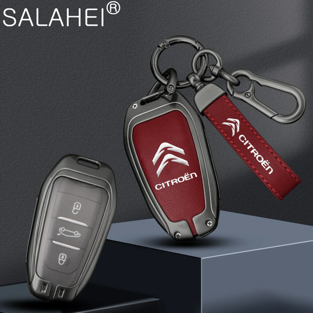 

Zinc Alloy Car Remote Key Fob Case Cover Protector Shell For Citroen C1 C2 C4 C6 C3-XR Picasso Grand Keyless Keyring Accessories