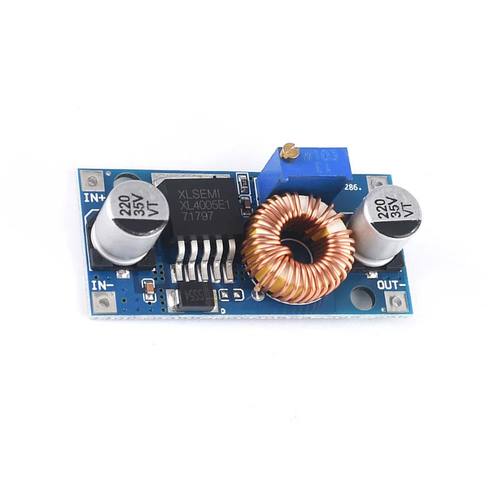 

XL4005 DC-DC Converter Voltage Adjustable Step-down 5A Power Supply Module 75W High Power 5-32V to 0.8V-24V Buck Power Board