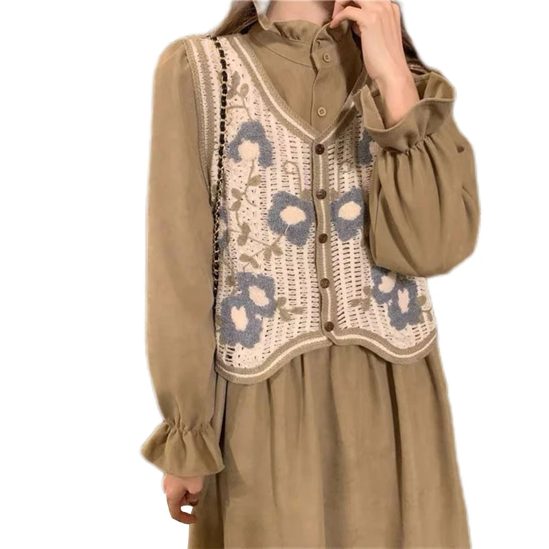 

Женский жилет в клетку с бриллиантами, безрукавка, кардиган на пуговицах F3MD