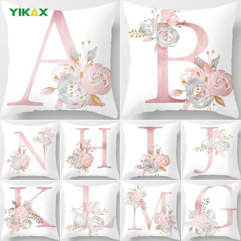 

Pink Letter Cushion Pillowcase Decoration Sofa Pillowcase Polyester Pillowcase Decoration Merry Christmas Decoration for Home