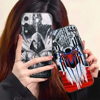 marvel logo moon knight phone case for samsung galaxy s8 s8 plus s9 s9 plus s10 s10e s10 lite 5g plus liquid silicon black soft