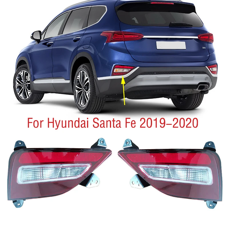 

For Hyundai Santa Fe SantaFe 2019 2020 Car Rear Bumper Tail Brake Light Warming Turn Signal Reflector Lamp