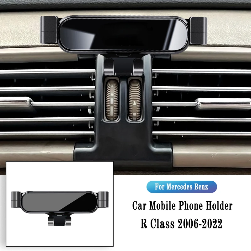 

Car Phone Holder For Mercedes Benz R Class V251 2006-2022 Gravity Navigation Bracket Air Outlet Clip Bracket Rotatable Support