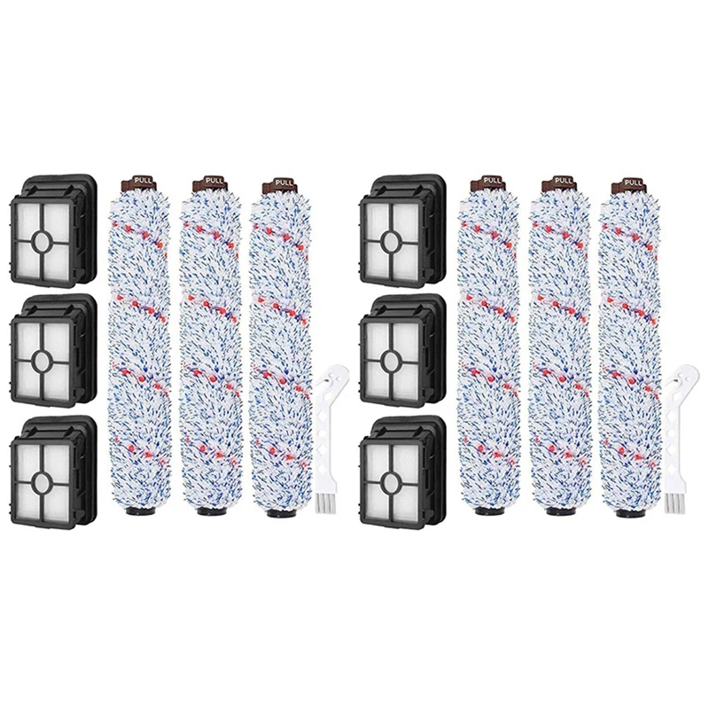 

2Set Replacement Part For Bissell Crosswave 1866 Area Rug Brush Roll/ Multi-Surface Brush Roll/Vacuum Filters