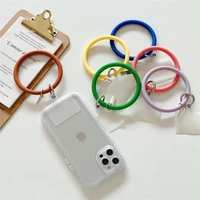 ins trendy soft silicone mobile phone chain women girls cellphone strap anti lost lanyard hanging cord jewelry bracelet keychain