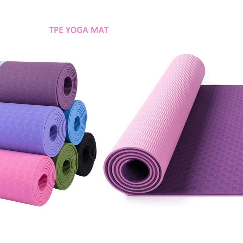 

Yoga Mat TPE 183*61*0.6cm Fitness Mat Anti-skid Exercise For Beginner Yoga Pilates Gymnastics Pads Workout Mat Fitness Equipment
