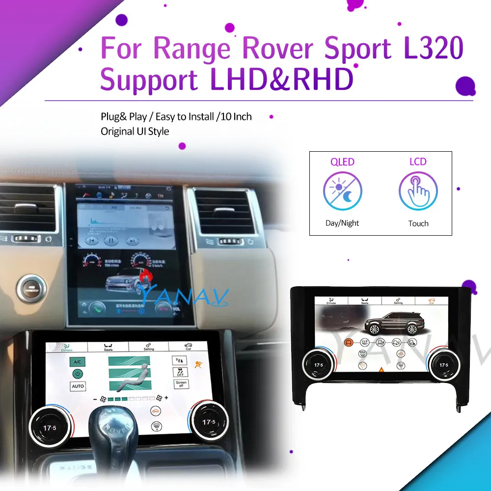 

Tesla Style Android Car Radio GPS Navigation For Land Range Rover Sport L320 Stereo Wireless Carplay AC Screen RHD LHD Multimedi