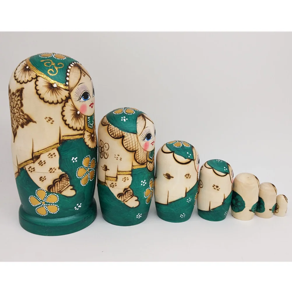 

7 шт., деревянные куклы-подставки для девочек