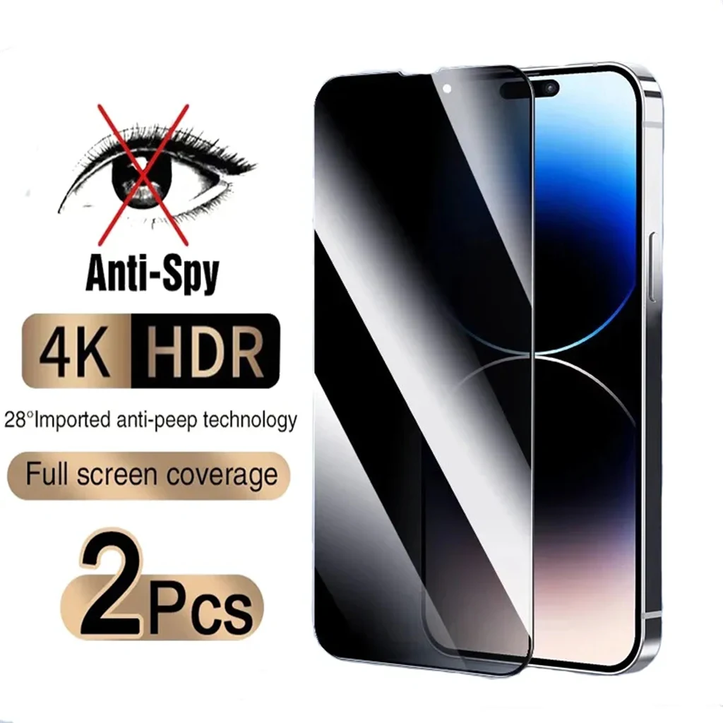 2 шт. Защитное стекло для iPhone 15 14 13 12 Pro Max Plus 11