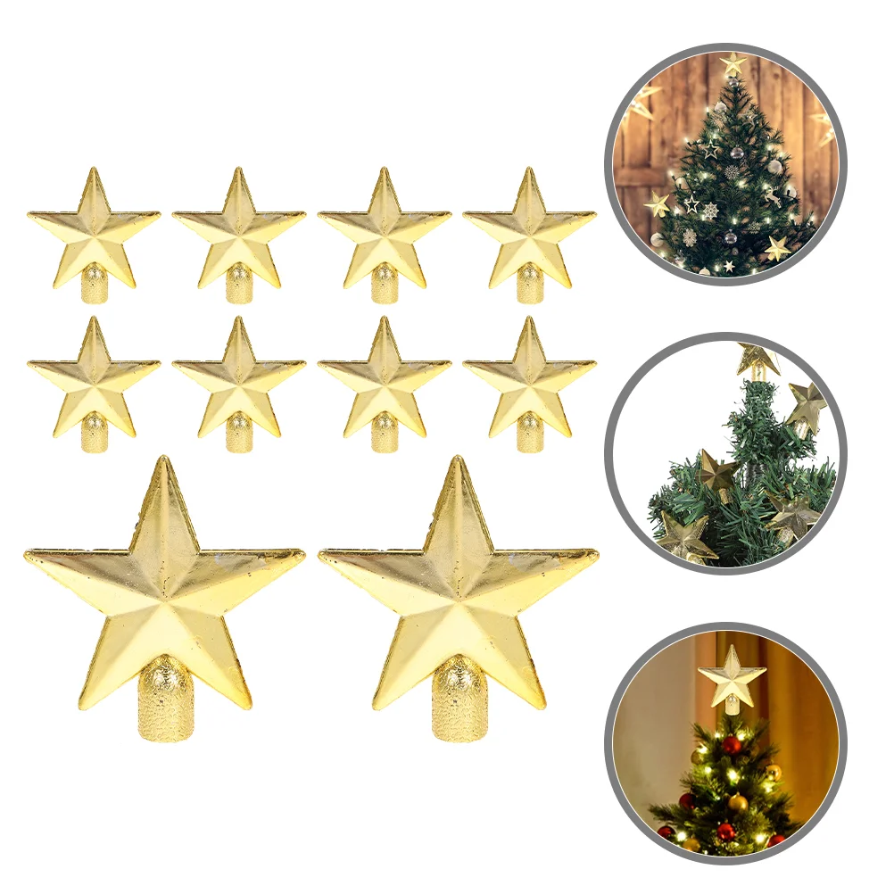 

Christmas Tree Star Toppers Mini Golden Star Xmas Tree Finals Small Christmas Tree Decoration Xmas Winter Holiday Supplies