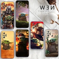 star wars baby yoda for xiaomi poco x3 redmi note 11s 11 11t 10 10s 9 9t 9s 8 8t pro 5g 7 5 4x transparent phone case