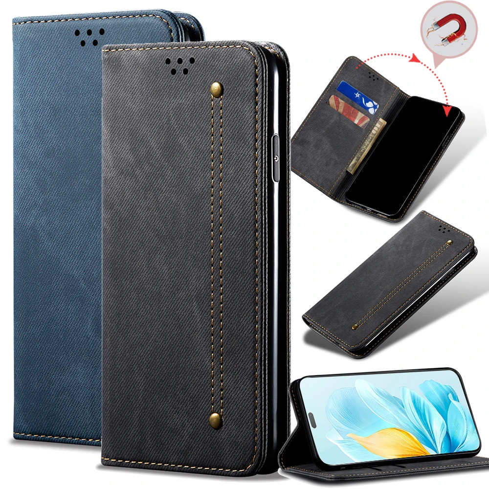 Деловой складной кожаный флип-чехол в стиле ретро для HONOR 200 LITE Магнитный чехол