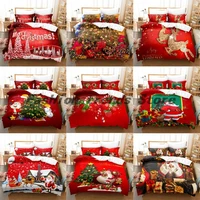 3d christmas quilt cover bedding set duvet comforter pillow case bed linens twin queen king double full single 3pcs 2pcs bedroom
