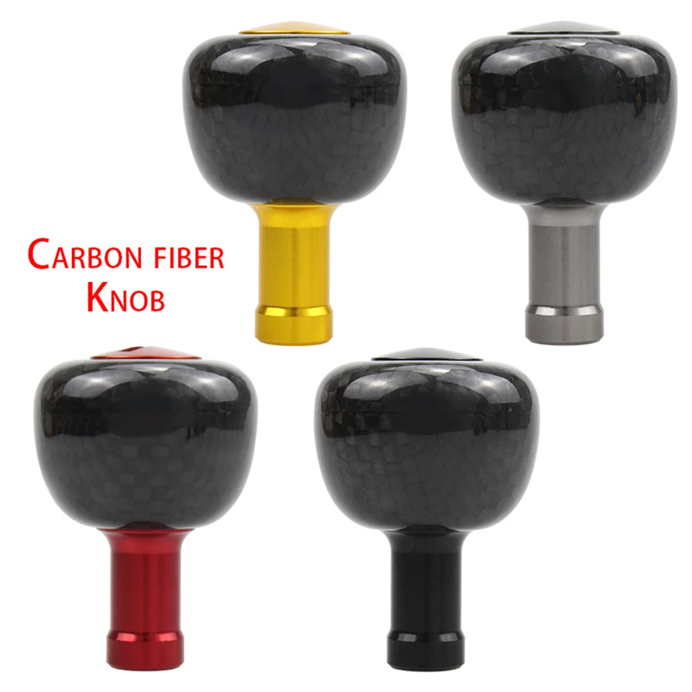 

Fishing Reel Handle Knob 26/30/38mm Ultra Light Full Carbon Fiber Super Power Knobs Luya Fishing Line Wheel Grip Pill Drop Wheel