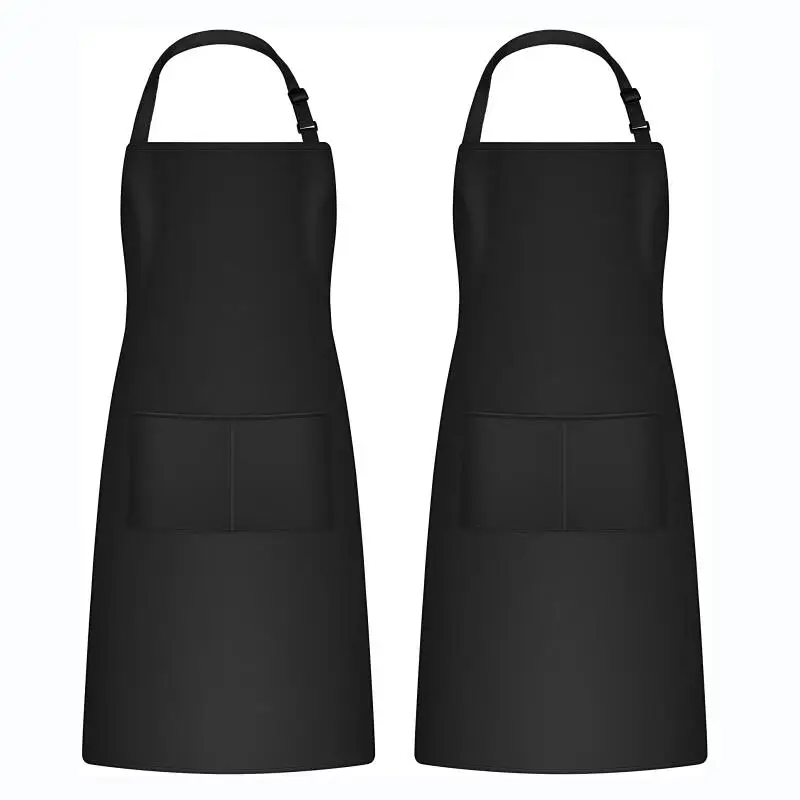 

Adjustable Bib Apron Waterdrop Resistant with 2 Pockets, Unisex Cooking Kitchen Aprons for Chef Couple BBQ Painting