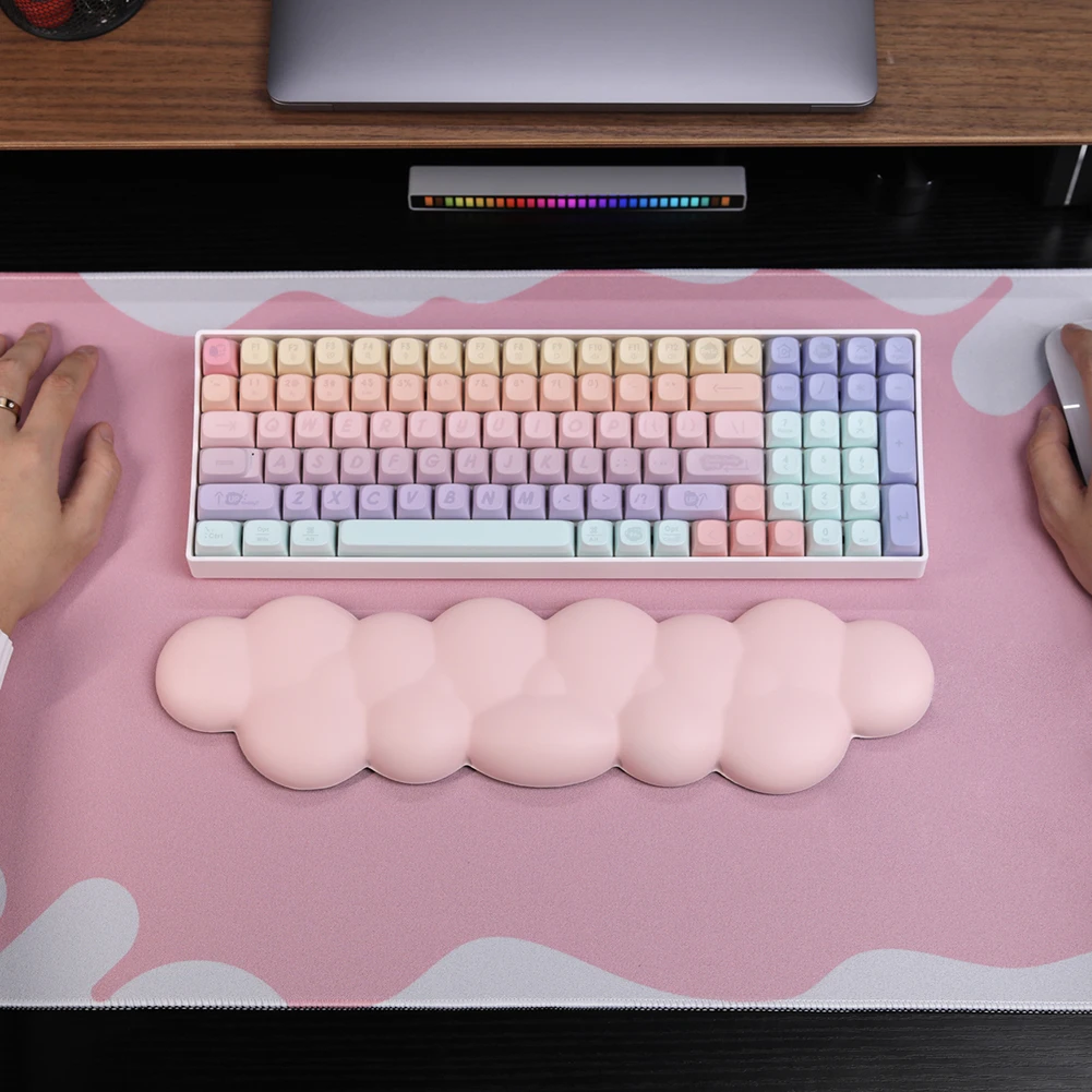 

Подставка для запястья с хлопковой клавиатурой в форме облака, нескользящая мышь, Полиуретановая подставка для запястья, эргономичная мягк...