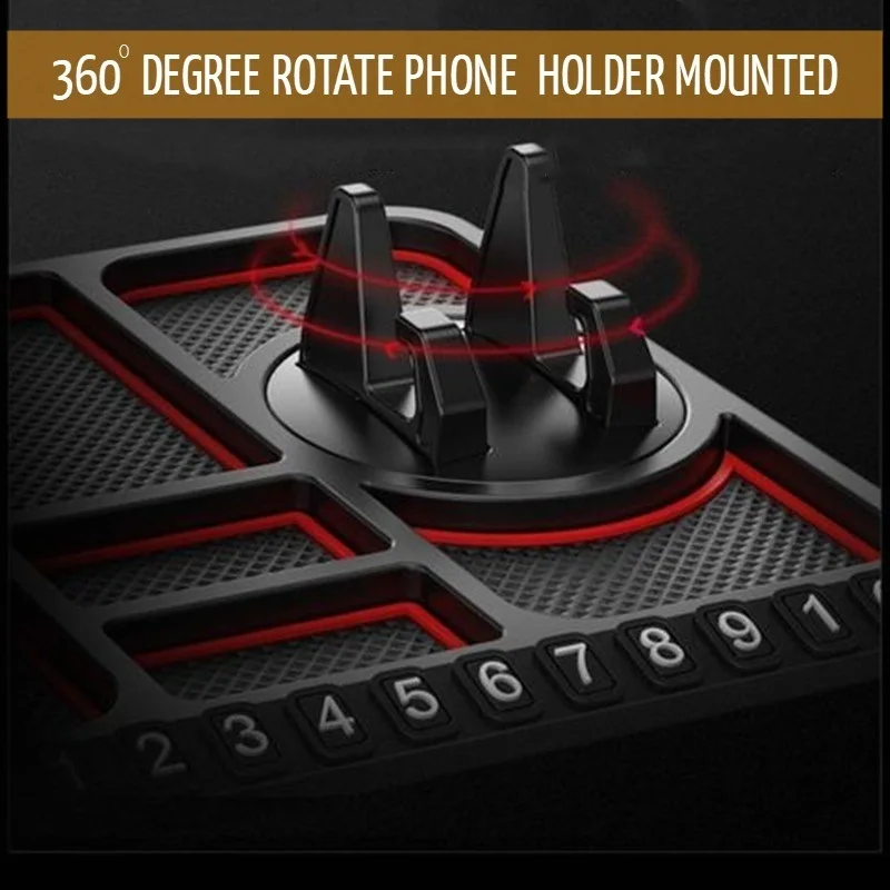 

Multi function Car Dashboard Anti Slip Mat Sticky Pad GPS Phone Holder Stand Parking Phone Number Plate Auto Accessories