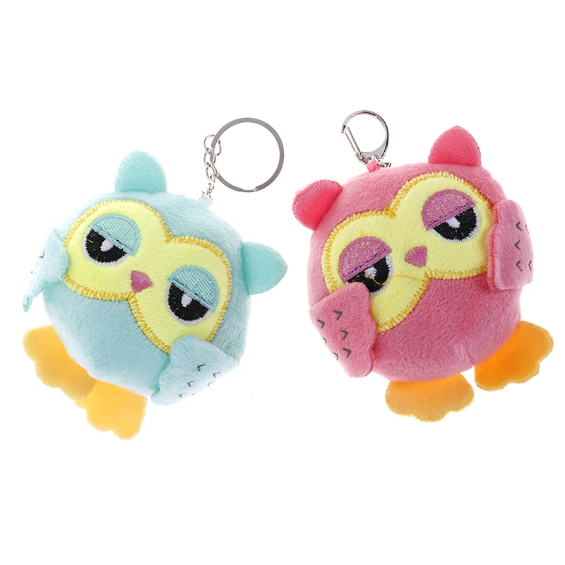 

Hot! 9CM OWL Key Chain Toys Plush Stuffed Animal Owl TOY Small Pendant Dolls Wedding Party Gift Plush Toys