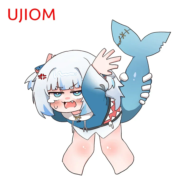 UJIOM 13 см × 8 Hololive Gawr Gura Kawaii стильные наклейки на стену захватывающие толстый хвост