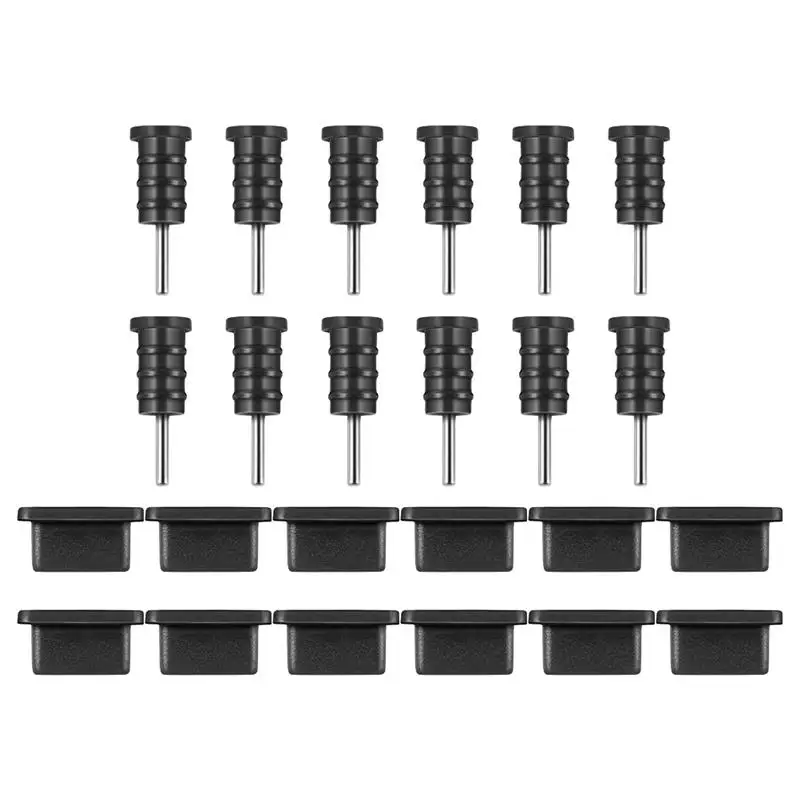 

10 /12Pairs USB Type C Anti Dust Protective Cover Silicone Port Plug Cover