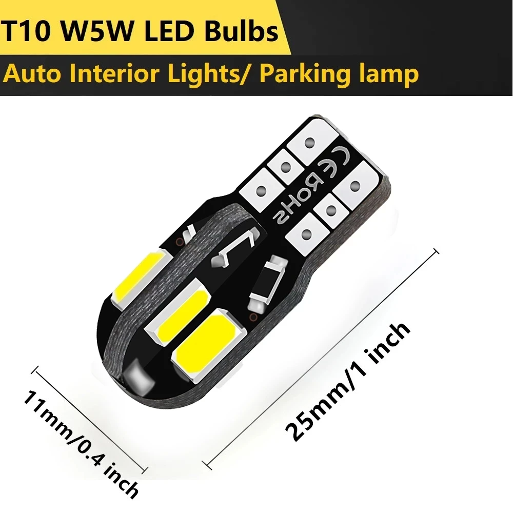 Светодиодные лампы Canbus 100 8SMD 12 В 5730 K 6000 194 10/10 шт. |
