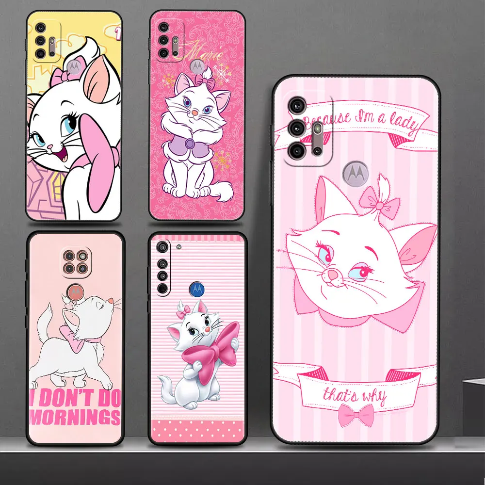 

Cartoon Marie Cat Case For Motorola G30 One Fusion Plus E30 G9 Play G60 G8 Power Lite G50 G51 Edge 20 Hyper Phone Cover Fundas