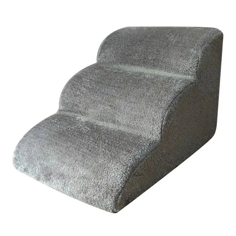 

Foam Pet Stairs For Couch 3 Tier Dog Step For Dogs Cats Non-Slip Pet Steps For High Bed Couch Shock Absorbing Foam For Pet Safe