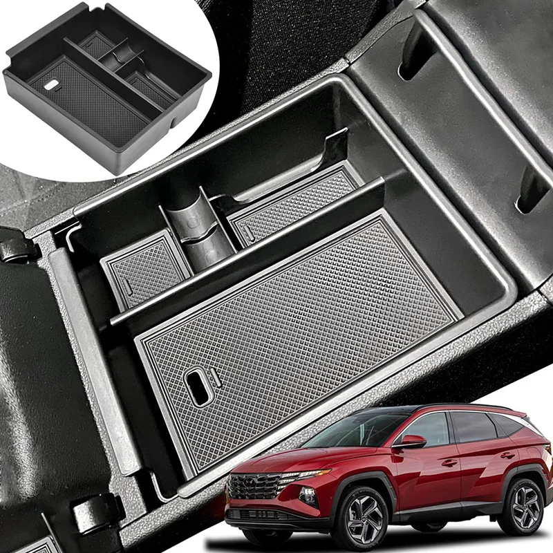

Center Console Organizer Compatible For Hyundai Tucson Limited 2022 and 2022 Tucson Hybrid Accessories Car Armrest Box