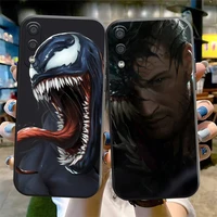 marvel venom phone case for samsung galaxy a11 a20 a21s a52 4g 5g a71 4g 5g a72 carcasa back silicone cover coque black