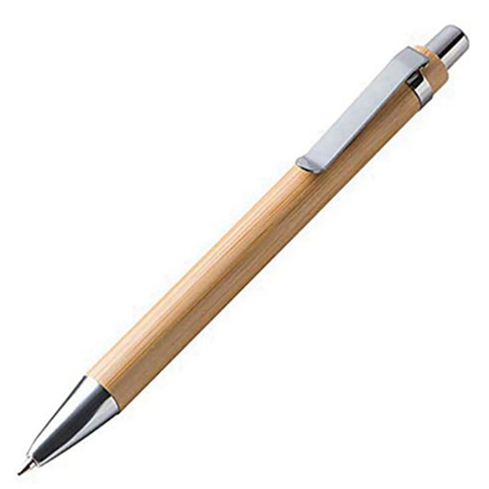 

35 Pcs Office and School Supplies Sustainable Pen Bamboo Retractable Ballpoint Pen Writing Tool(Black Ink)
