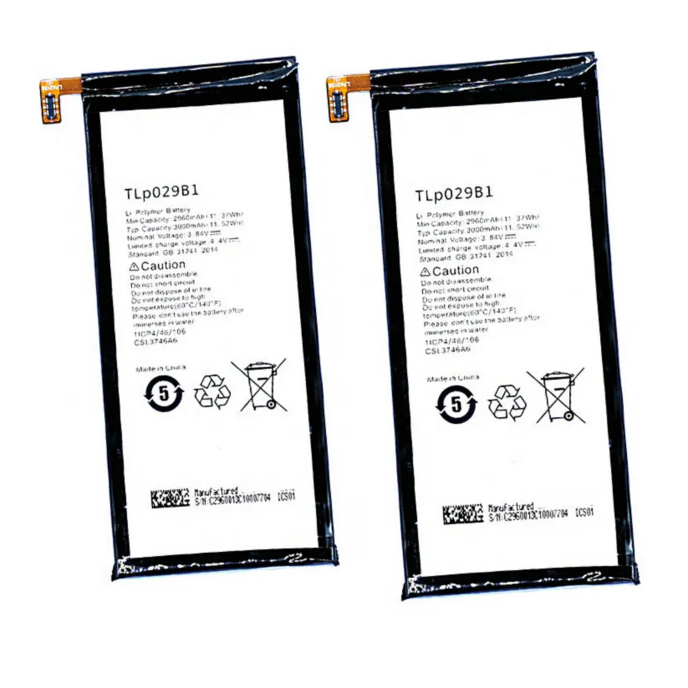 

High quality Replacement Battery For Alcatel Touch Pop 4S 5095 5095B 5095I 5095K 5095L onetouch TLP029B1 / TLP029B2 2960mAh