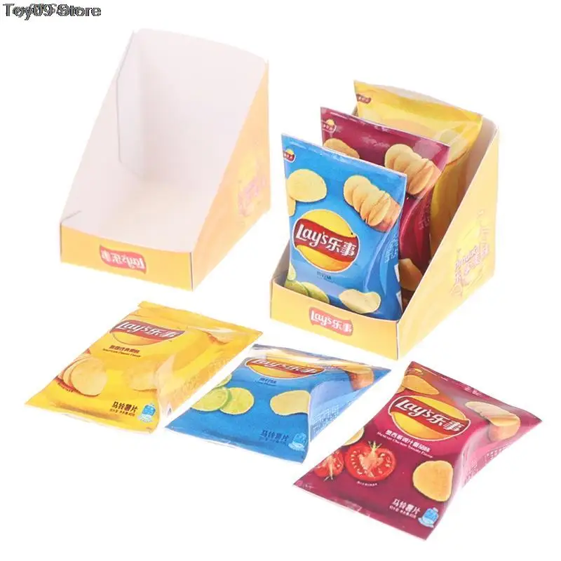 

1set Kawaii Mini Simulation Potato Chips Model Dollhouse Miniature Play Kitchen Food Doll Pretend Toys