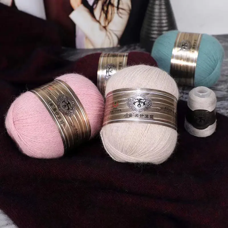 1 шт. стандартная пряжа ручной работы из норковой шерсти средней толщины