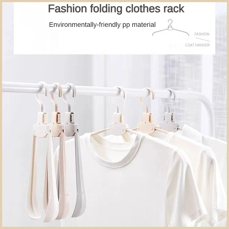 

10 Pcs Plastic Travel Hangers,Portable Folding Coat Hanger,Wide Shoulder No Trace Clothes Laundry Drying Rack,Wardrobe Organizer