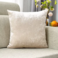 2022crushed velvet decorative pillows soft pillow cover for sofa living room 45x45 shiny beige decorative home decor
