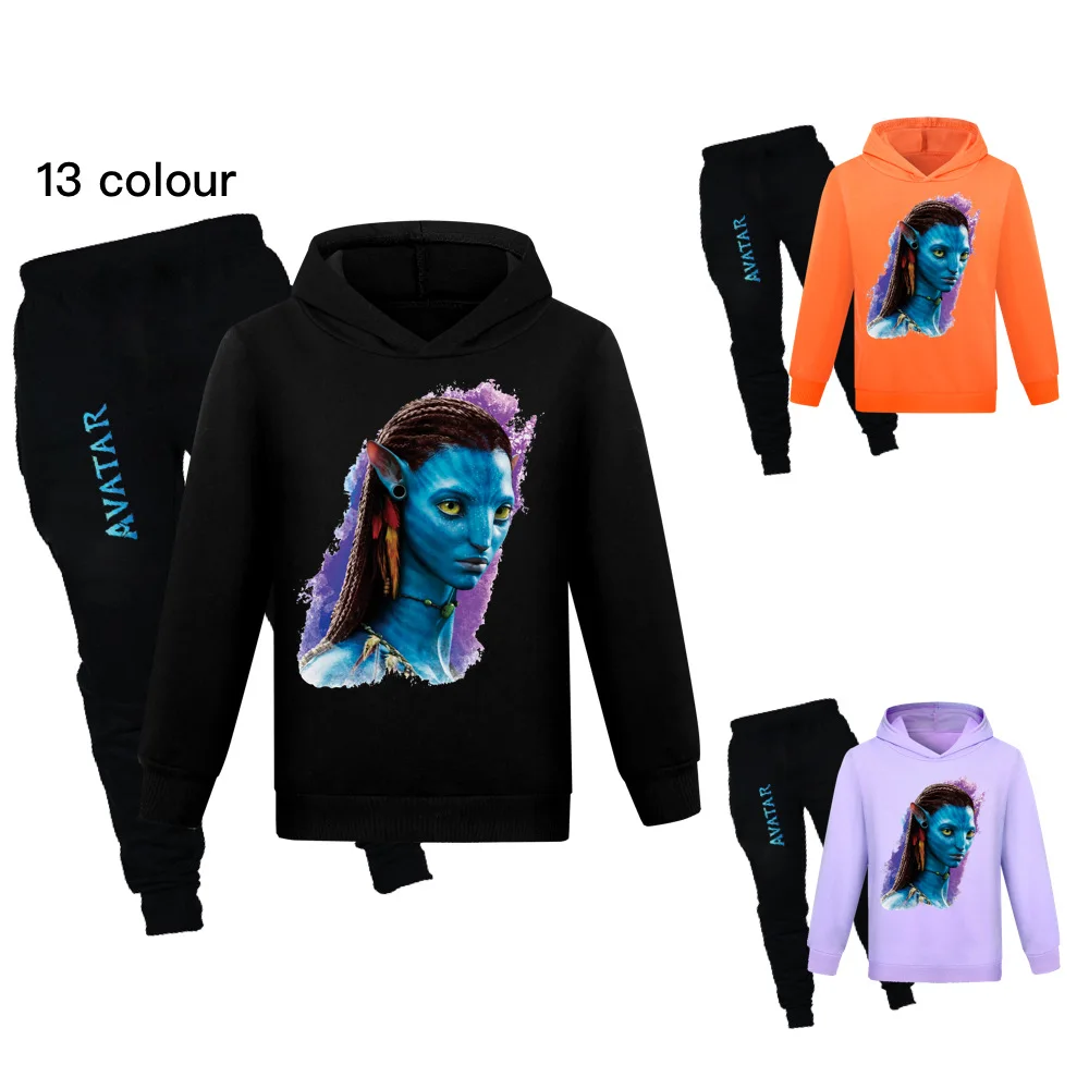

Disney Avatar Spring Fall Children Clothing Sets Birthday suit Baby Girls Tracksuits Kids Sport Suits Hoodies Top+Pants Set