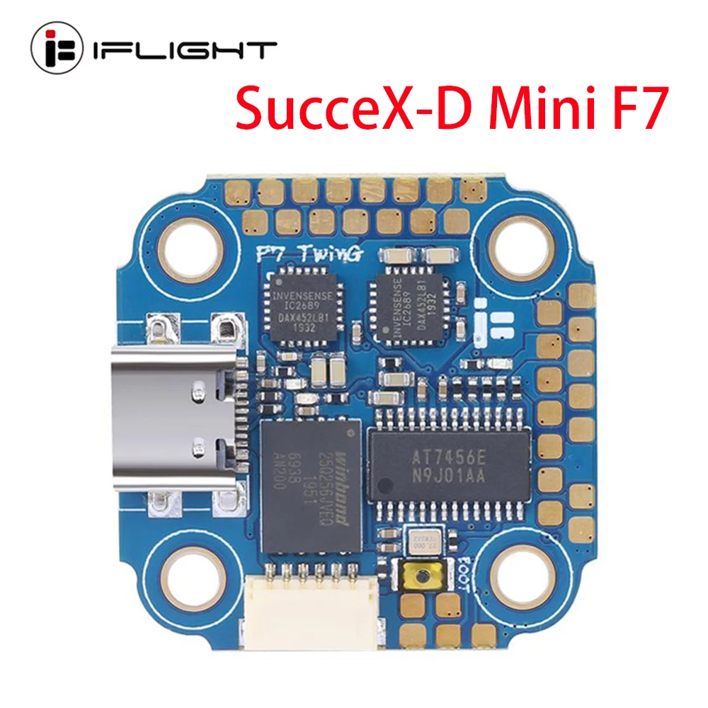 

IFlight SucceX-D Mini F7 TwinG 2-8S Flight Controller (ICM20689) with Universal USB type-C connection for HD FPV system Drone