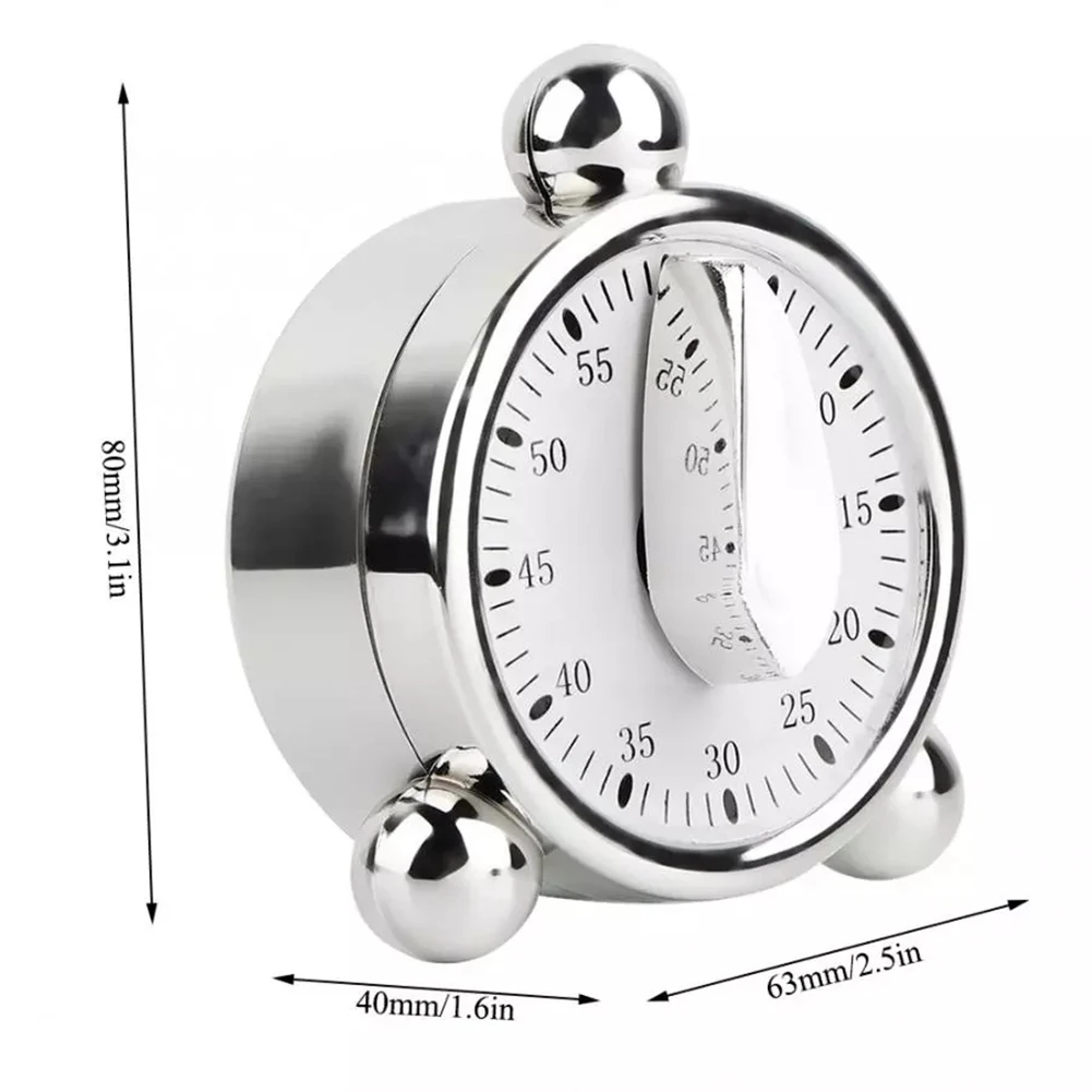 

60 Minutes Mechanical Timer Small Alarm Clock Kitchen Baking Cooking Reminder Creative Countdown Timer Loud Alarm Clock